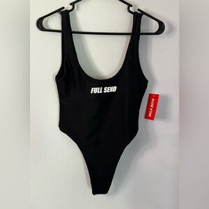 Black Small Full Send One Piece Swimsuit - NWT